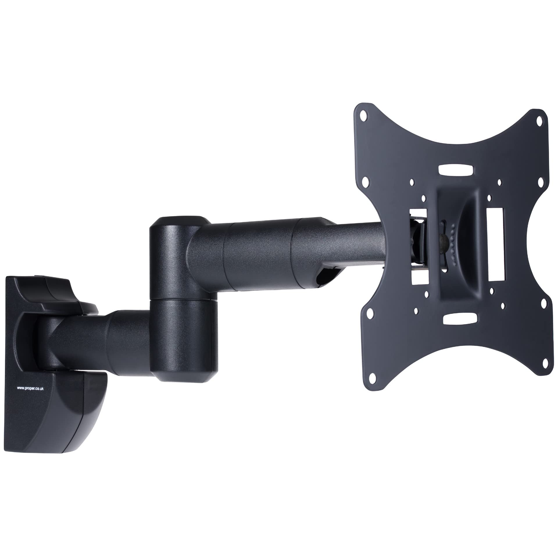 ProperAV Swing Arm TV Wall Mount | 23-43 Inch Tilt & Dual Pivot Black