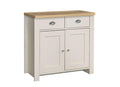 Birlea Highgate 2 Door 2 Drawer Sideboard Cream & Oak Effect