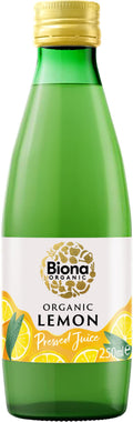 Biona Organic Lemon Juice – 100% Pure Pressed Not From Concentrate, 250ml