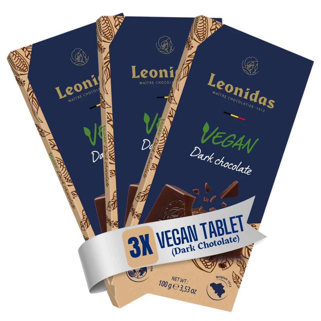 Leonidas Belgian Dark Chocolate Bar – Premium Vegan Gourmet Cocoa