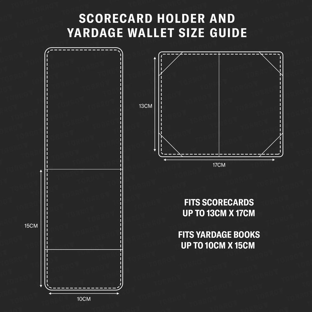 TORRO Genuine Leather Golf Scorecard and Yardage Book Holder – Dark Brown