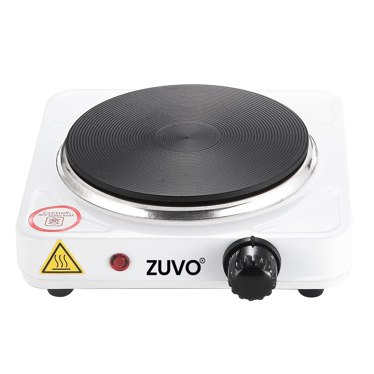 Zuvo 1500W Single Hot Plate – Portable Cast Iron Electric Stove Hob