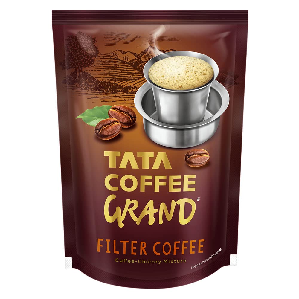Tata Coffee Grand Filter Coffee – 53% Coffee & 47% Chicory Blend, 500g