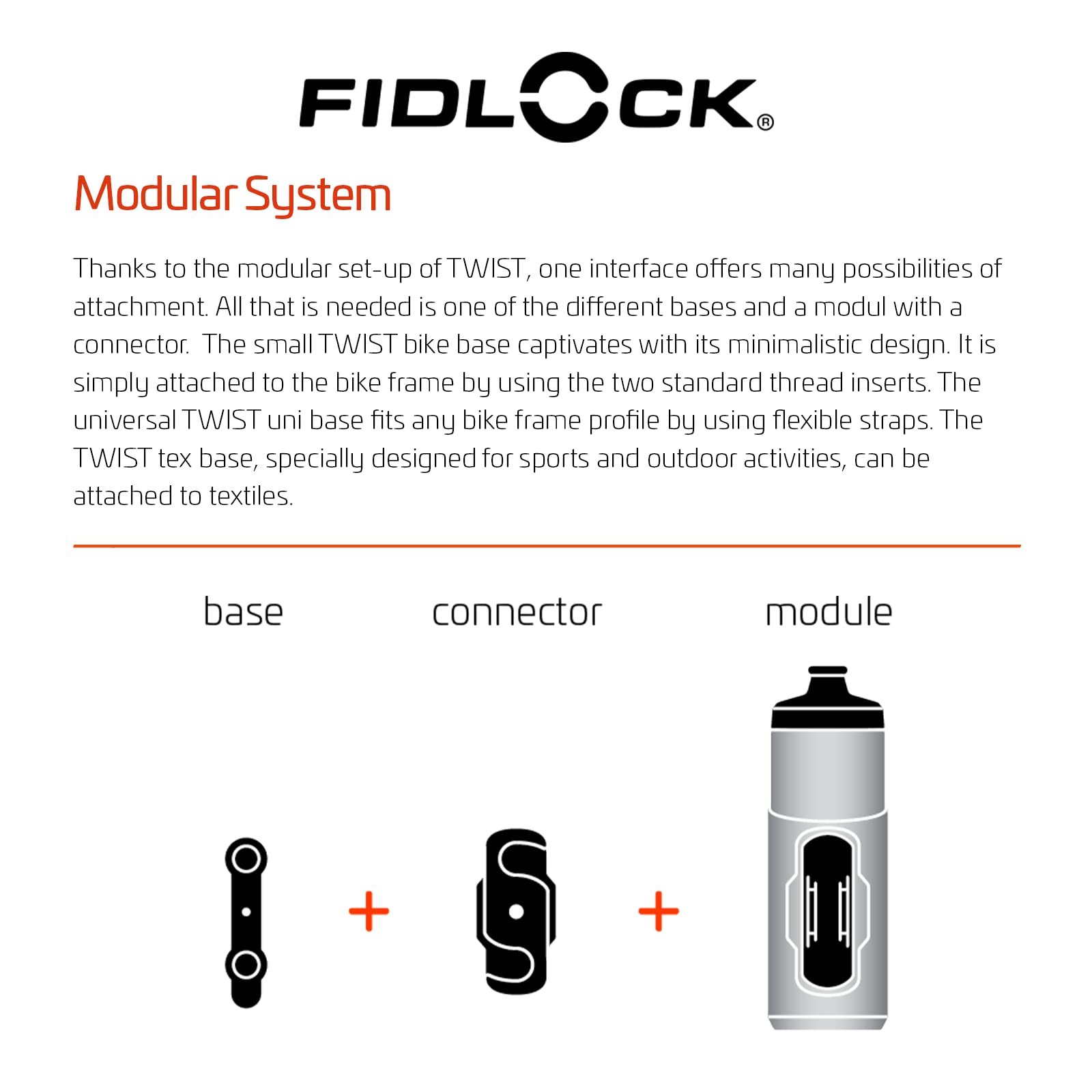 Fidlock TWIST 590ml Magnetic Bike Bottle with Base – Black, BPA Free