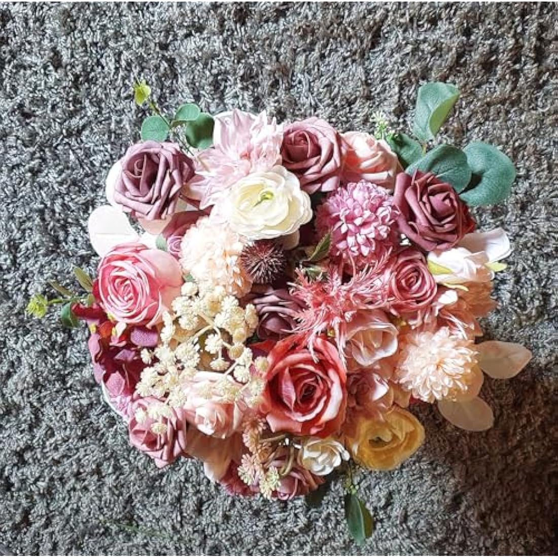 Artificial Silk Flowers Combo Box for DIY Wedding Bouquets