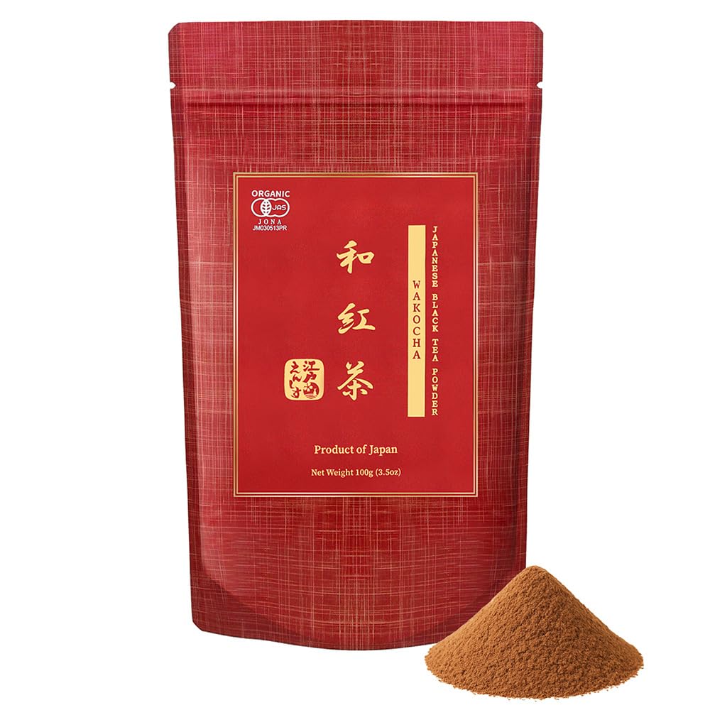YEDOENSIS Organic Wakocha Powder – Authentic Japanese Black Tea (100g)