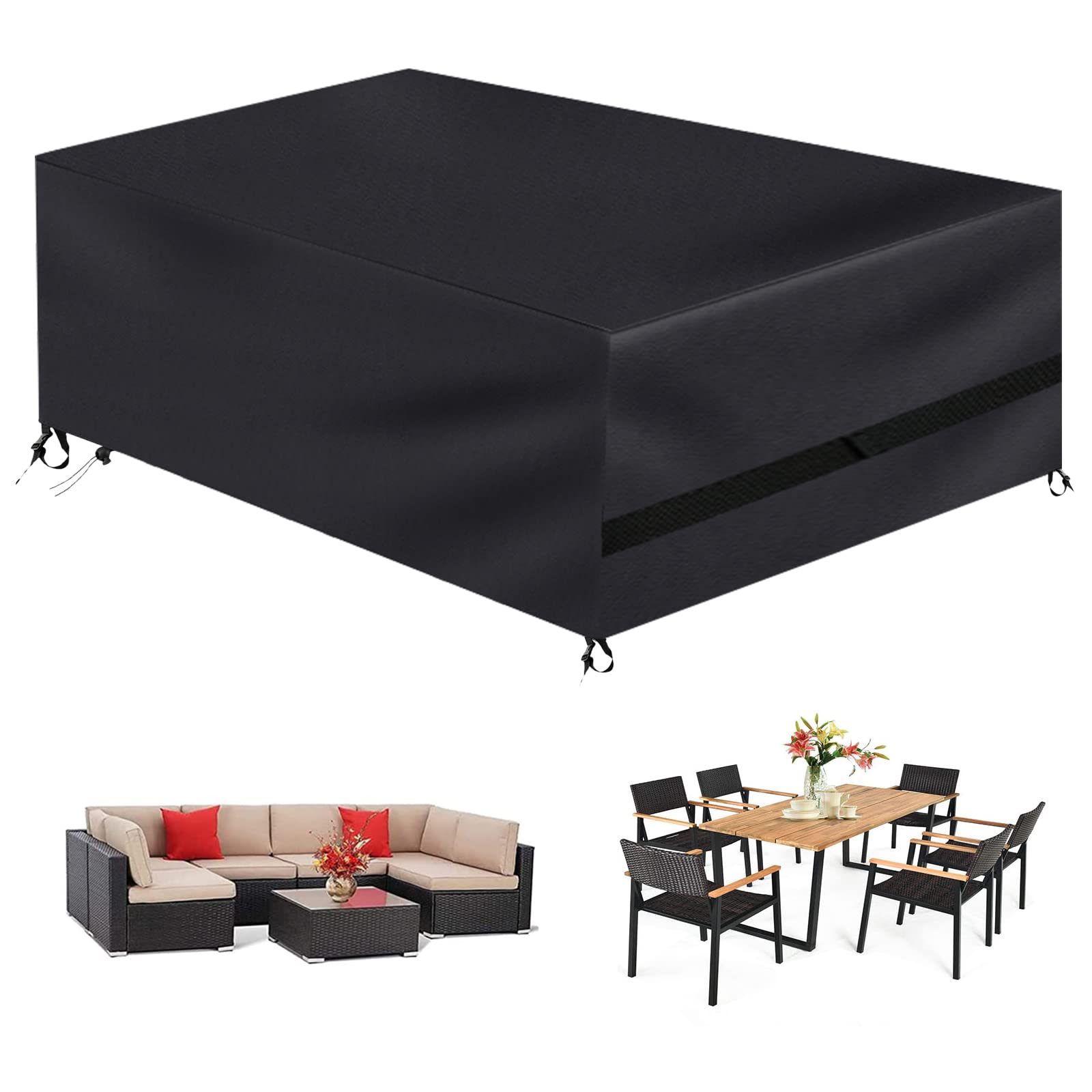 Fireowl Waterproof Garden Furniture Cover - 420D Heavy Duty Rattan Set Cover
