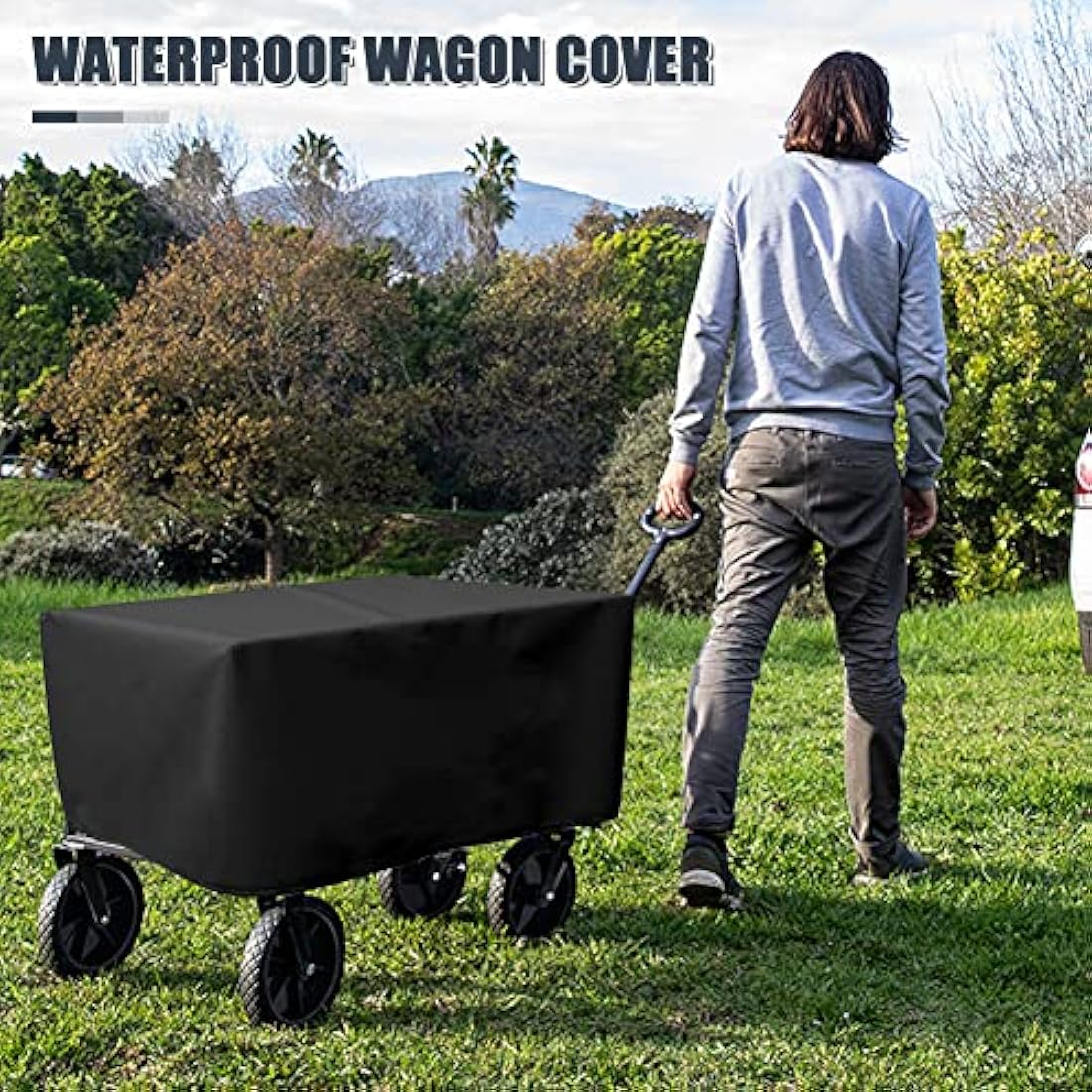 Jolof Store Folding Wagon Cover - 600D Waterproof Heavy-Duty Fabric