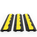 VEVOR 2-Channel Cable Protector Ramp, 3-Pack Heavy Duty TPR Cord Cover