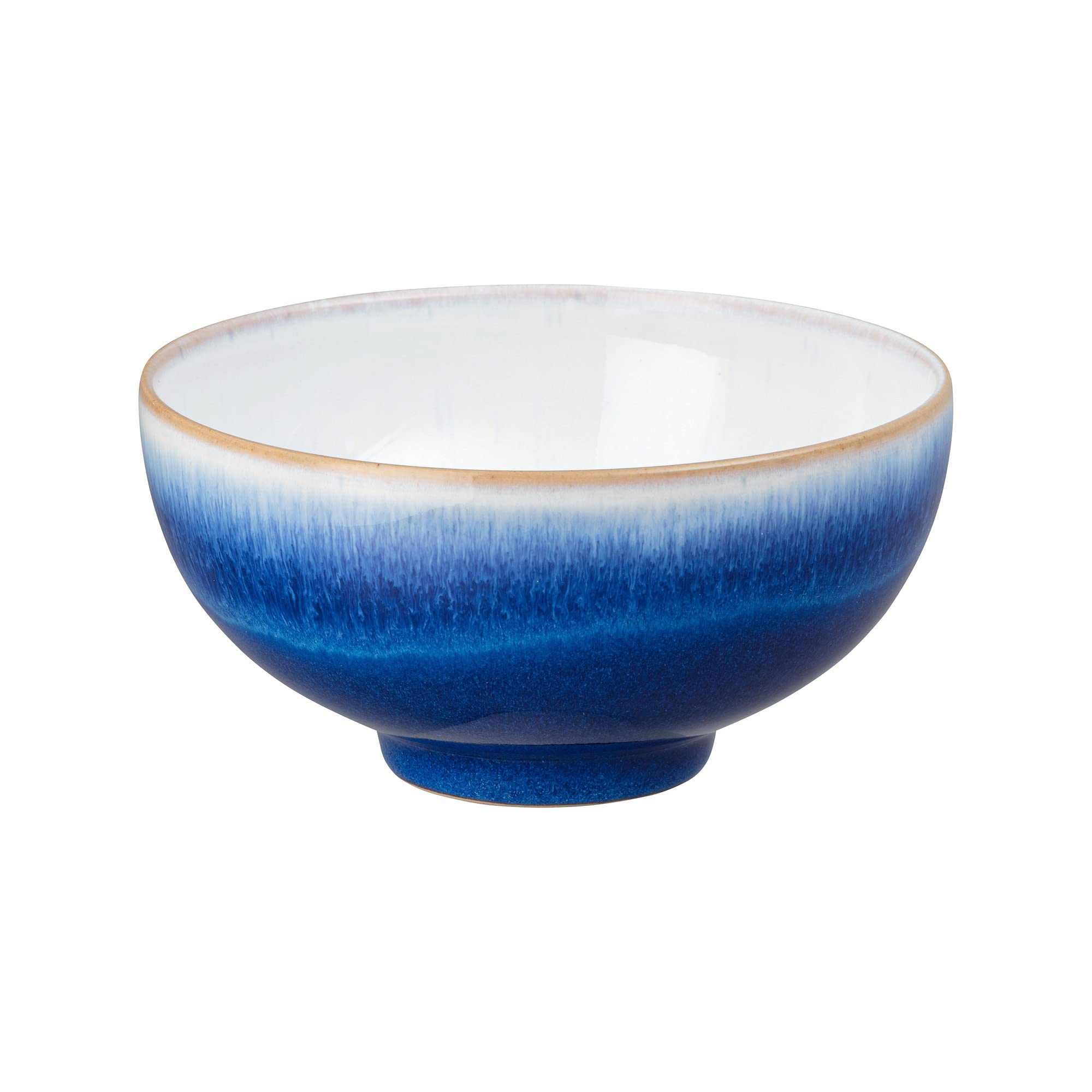 Denby Blue Haze Rice Bowls – Set of 4 Handcrafted Ceramic Stoneware
