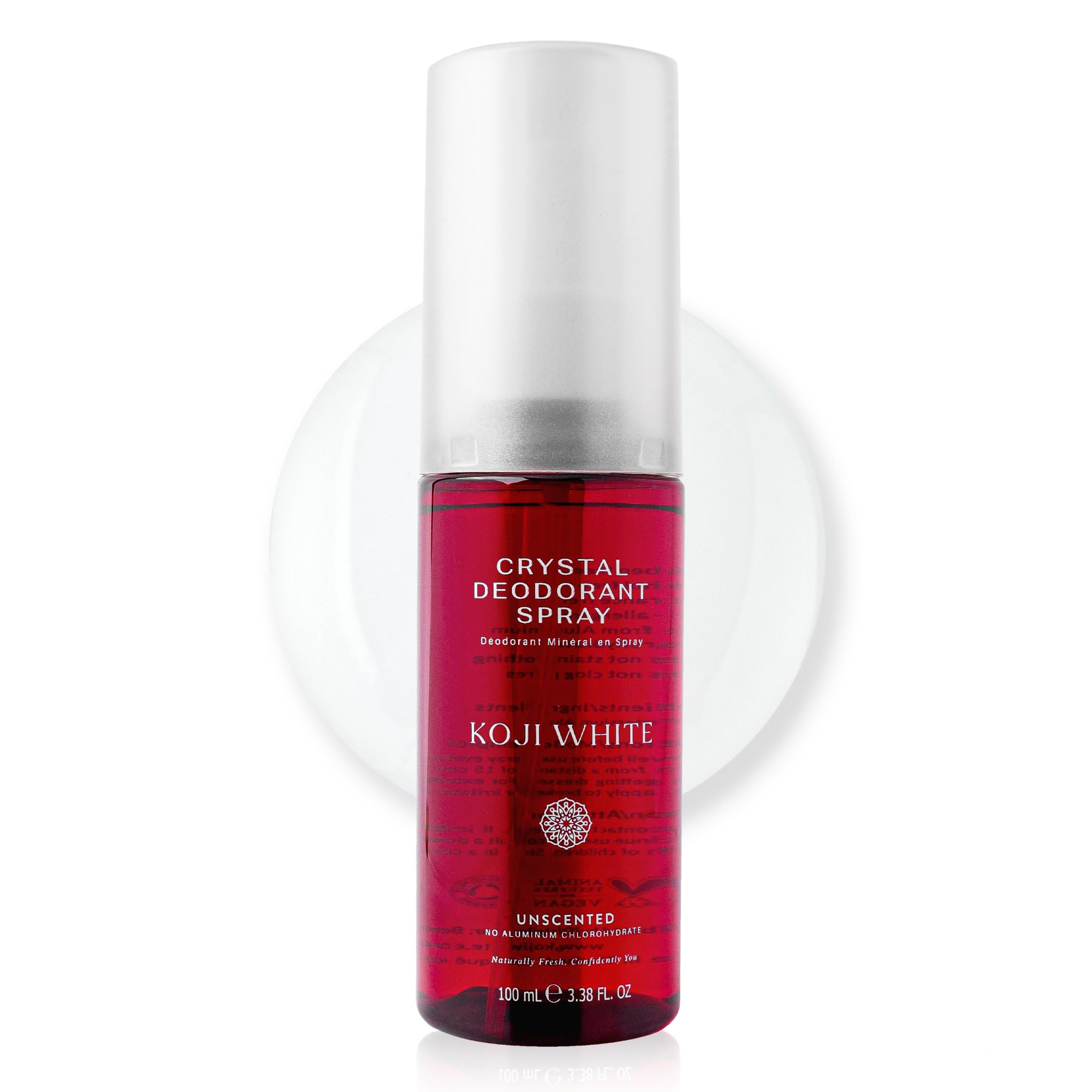 Koji White Crystal Mineral Deodorant Spray | Unscented Potassium Alum