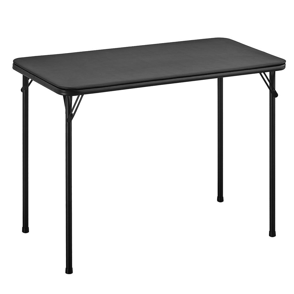 BOOSDEN 3.1ft Folding Table | Portable Metal Card Table for Camping, Black