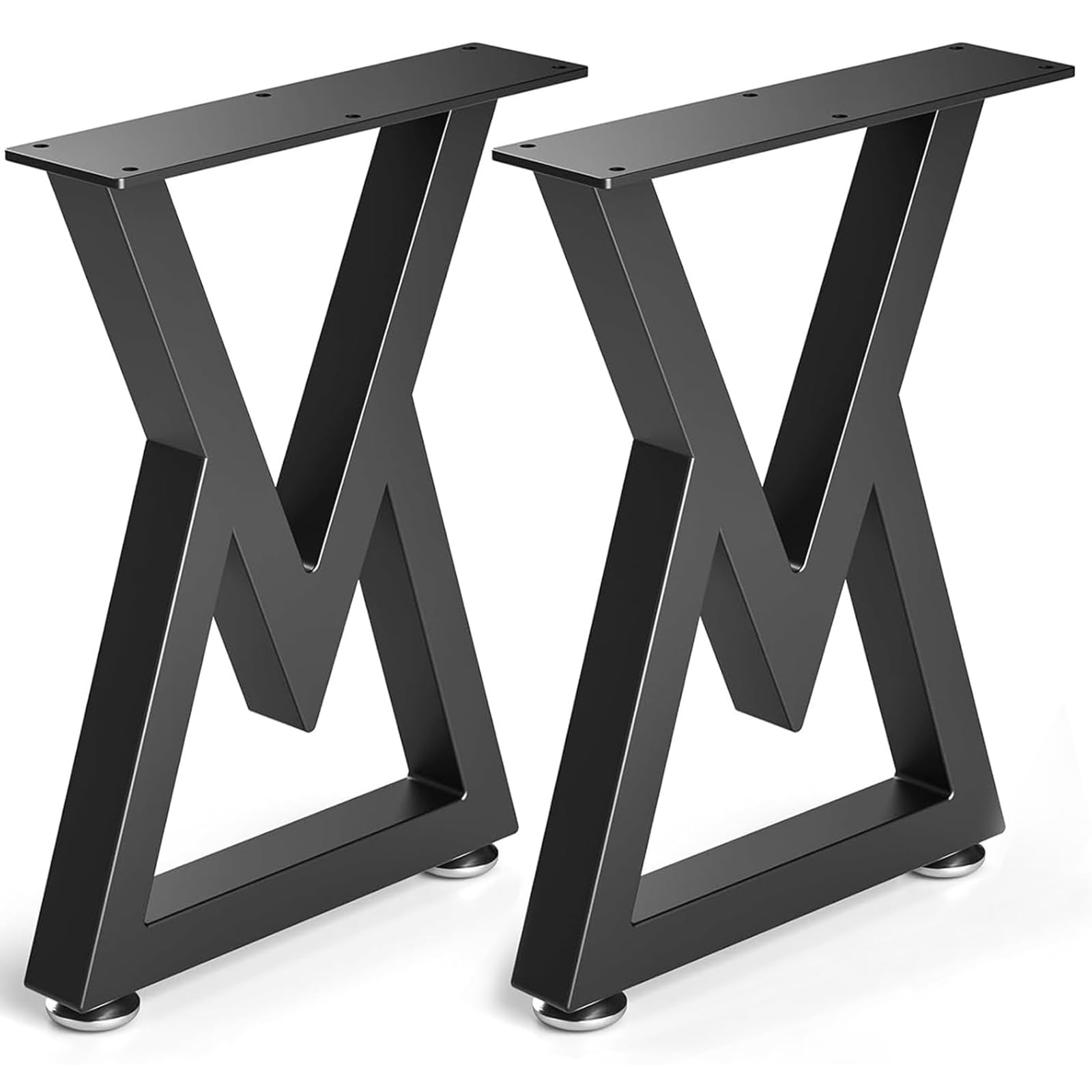 Likapop 16'' Metal Coffee Table Legs | Heavy Duty Diamond Shape, Set of 2