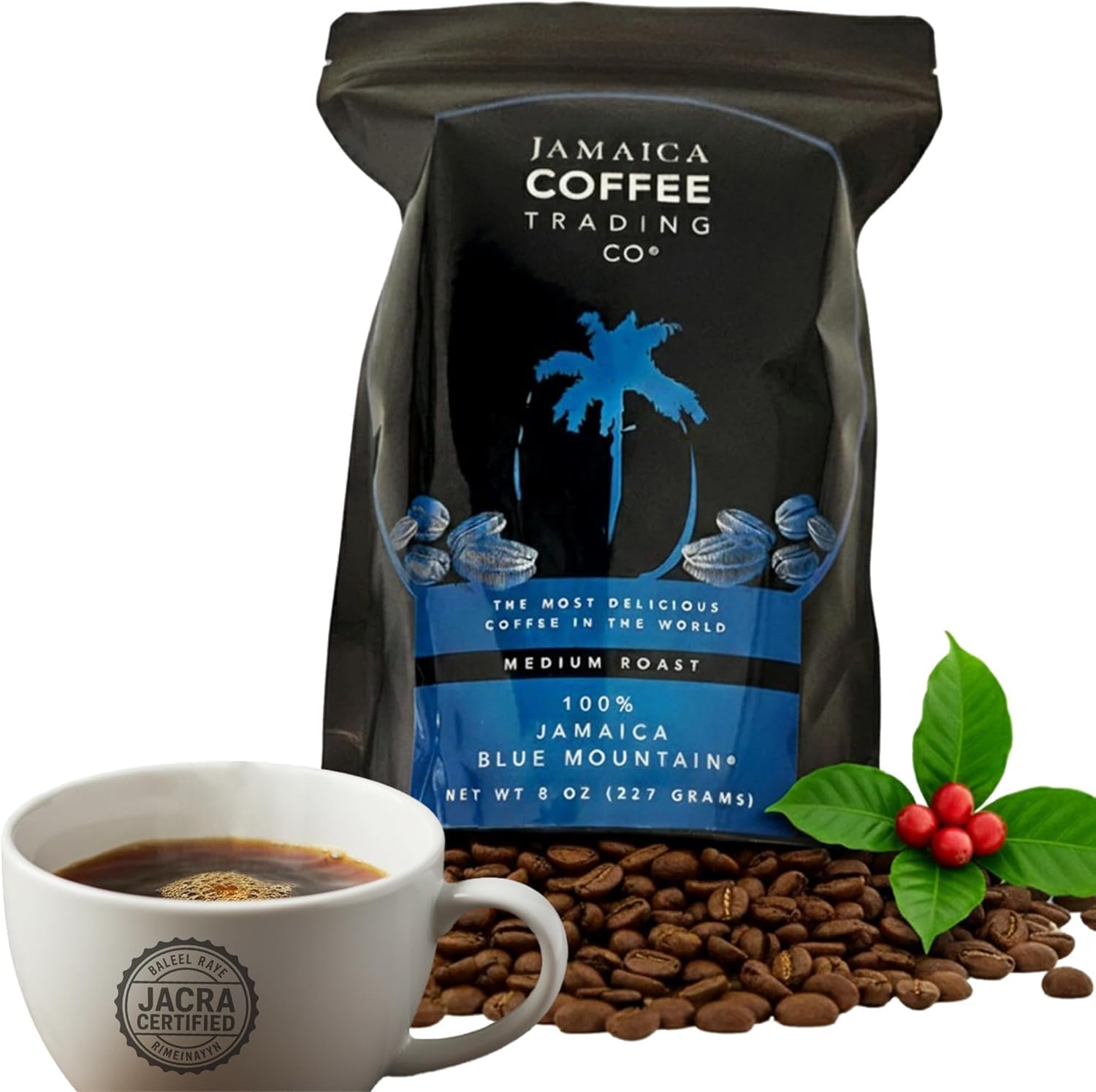 Jamaica Blue Mountain Coffee Beans - Medium Roast, 227g