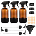 Jolof Store 500ml Amber Glass Spray Bottles - 3 Pack Refillable Set