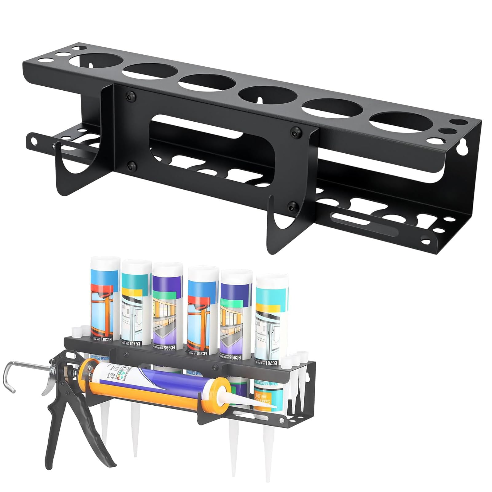 Wall Mount Silicone Tube Storage Rack | Holds 6 Tubes