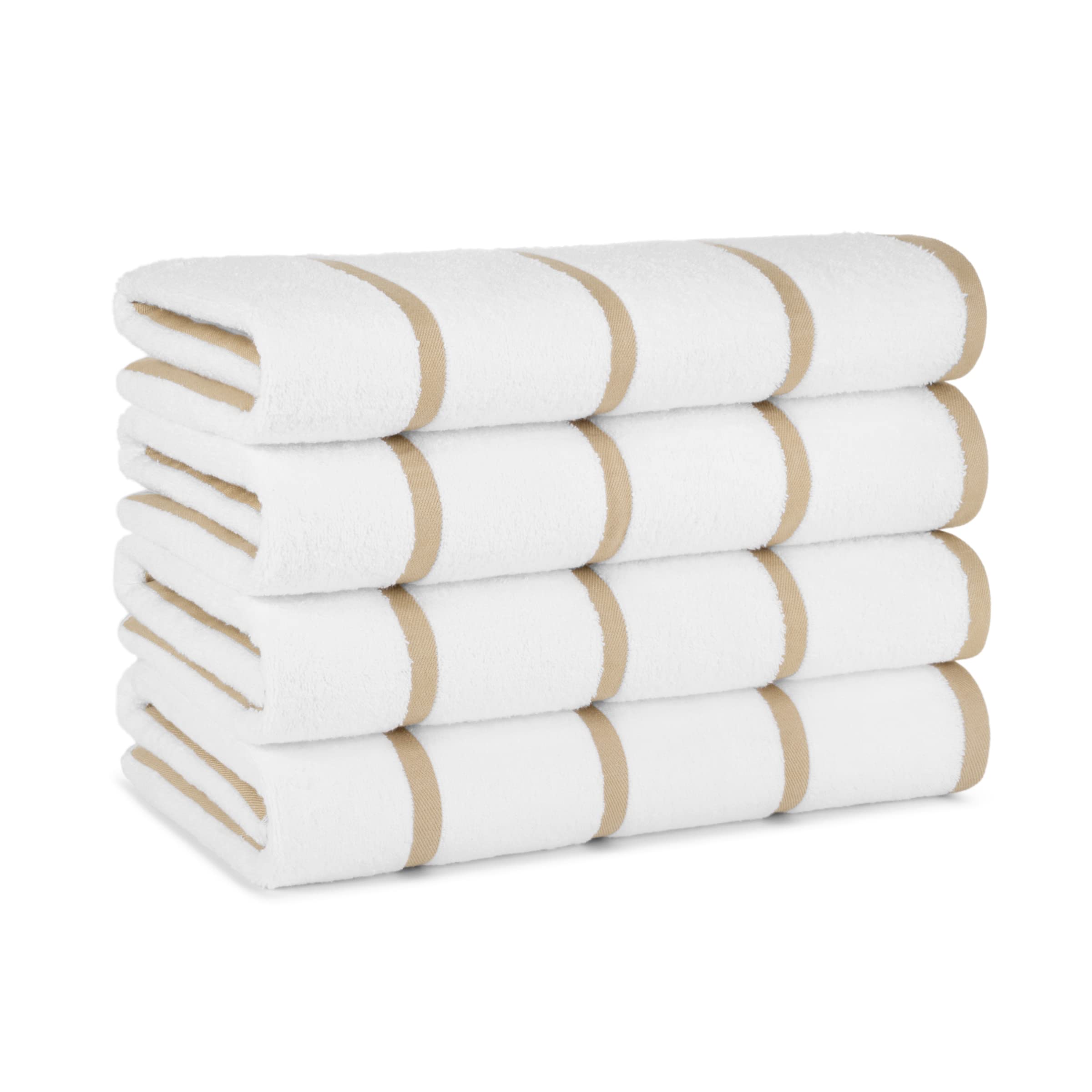 Arkwright Las Rayas Striped Beach Towels | 100% Cotton Quick Dry (4 Pack)