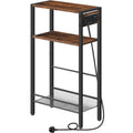 HOOBRO 3-Tier Console Table with Charging Station 1AC, 1USB, 1Type-C, Hallway Table with Adjustable Shelf