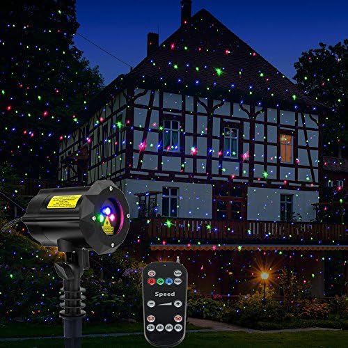Poeland RGB Star Projector – Moving Firefly Garden Lights with Remote