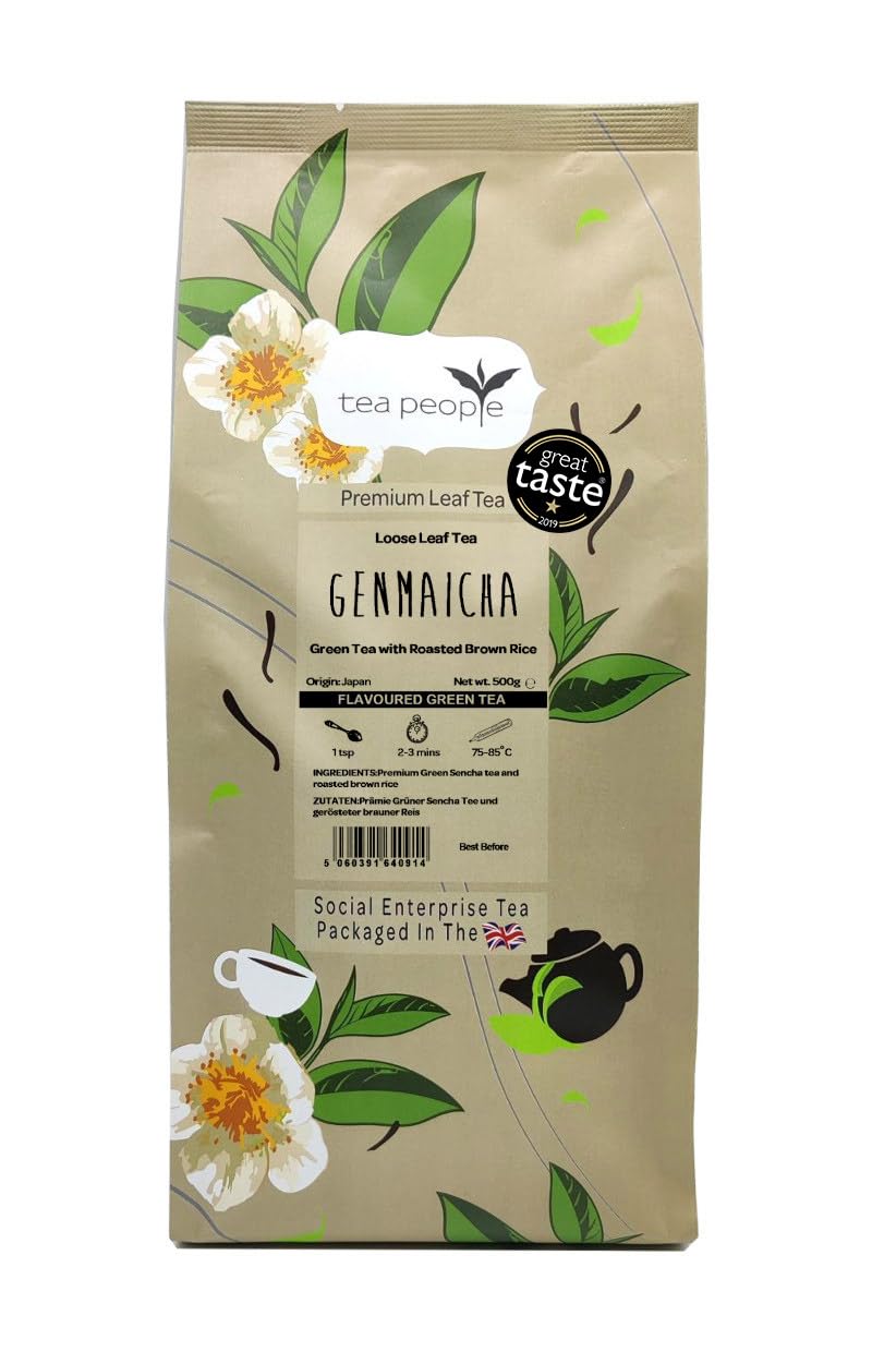 Tea People Genmaicha Popcorn Tea | Japanese Green Sencha Blend - 500g