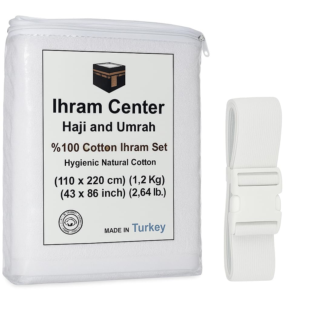 Men's Ihram Set – 100% Turkish Cotton Seamless Towels