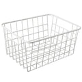 TEERFU Large Metal Wire Storage Basket Bins with Handles - 2 Pack