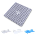 Oxford Homeware Non-Slip Shower Bath Mat – Grey 53x53cm Square PVC