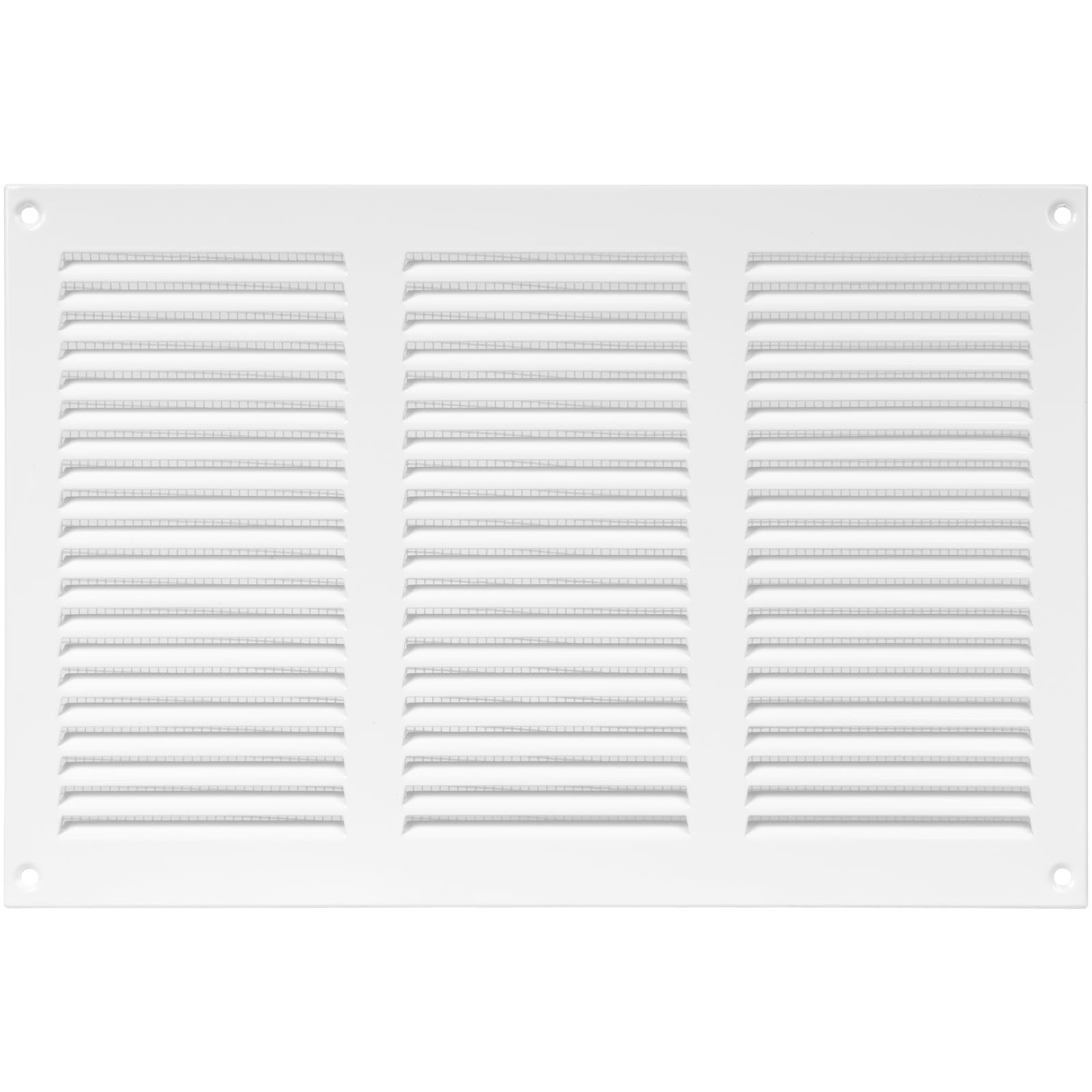12x8 White Steel Air Vent Cover with Insect Screen