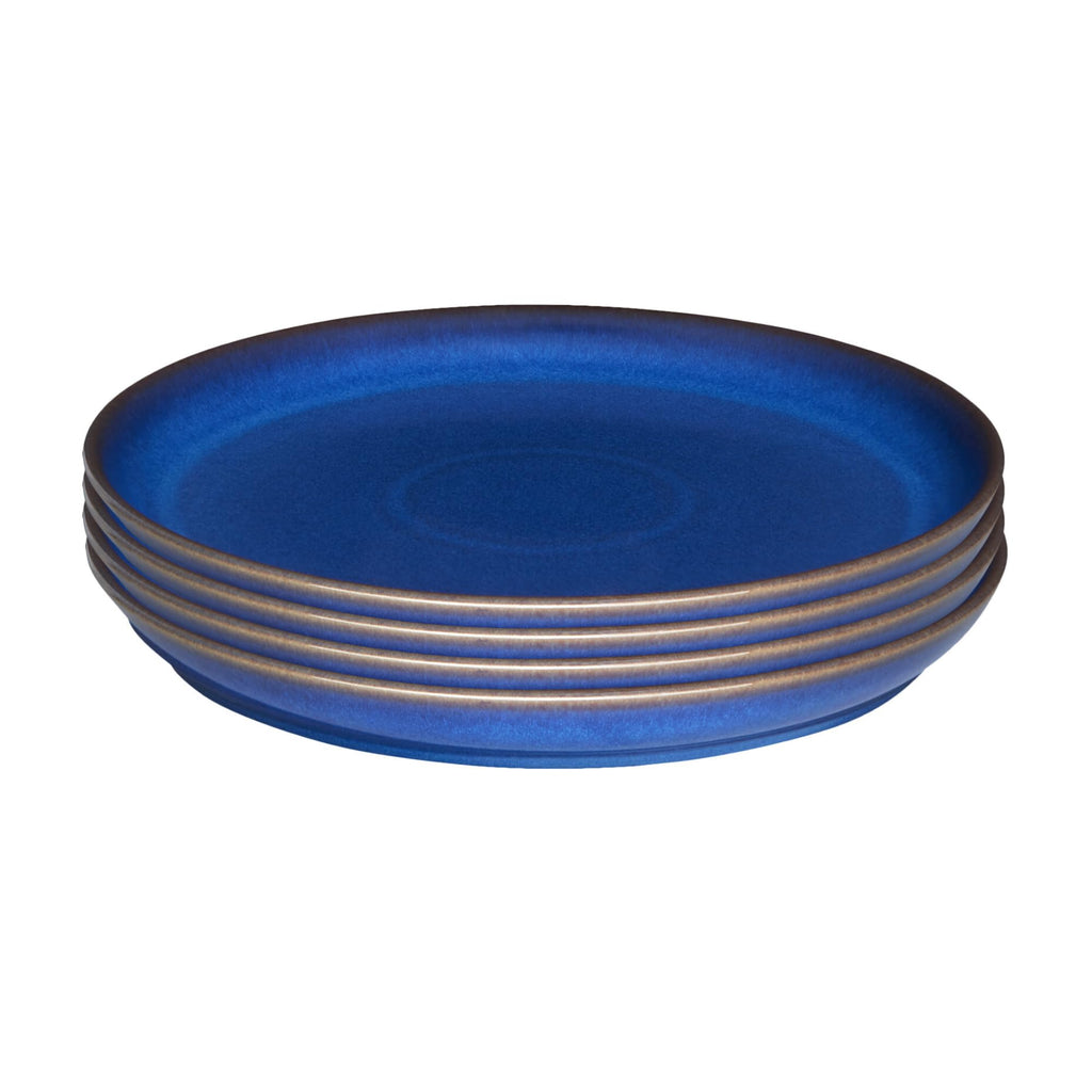 Denby Imperial Blue Dinner Plates – Set of 4 Ceramic Stoneware 26cm