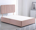ComfoRest 4FT Small Double Divan Bed | Pink Plush Minimalist Frame