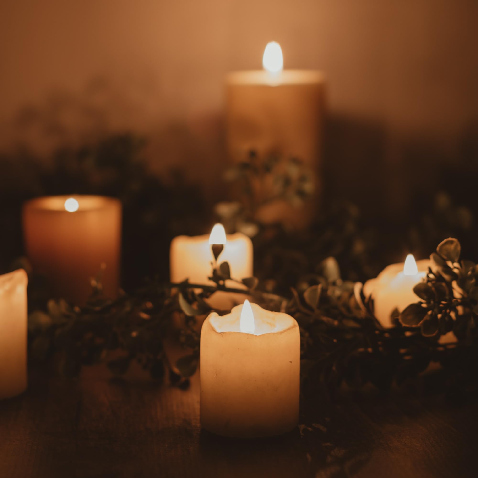 ToCi LED Candles – Set of 4 Real Wax Flameless Candles with Timer