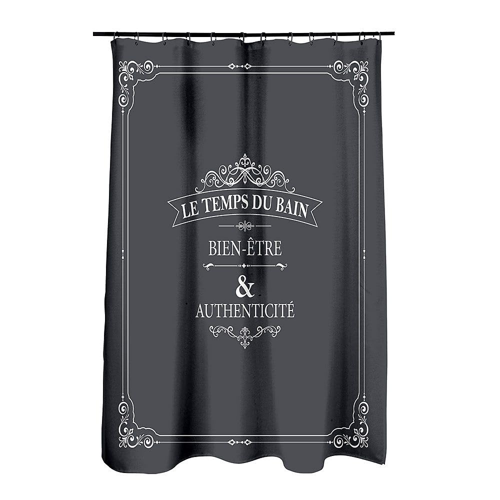 Douceur d'Intérieur Vintage Print Shower Curtain - 180x200cm Polyester