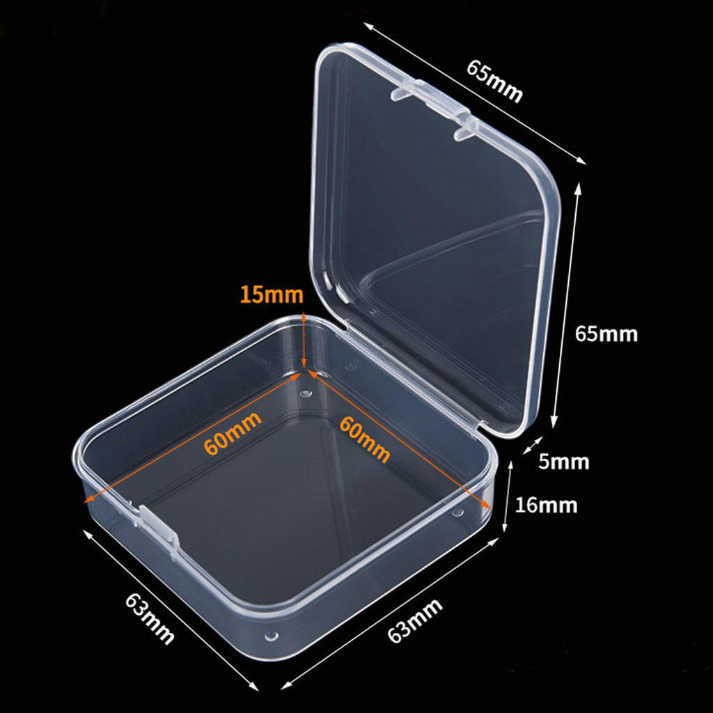 100-Pack Clear Plastic Mini Storage Boxes with Lids