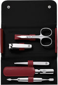 ZWILLING 5-Piece Manicure Set | Red Leather Case | Stainless Steel