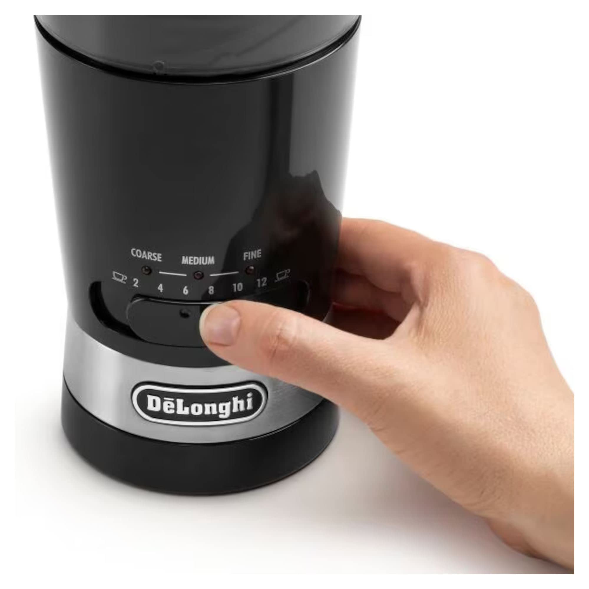 De'Longhi KG210 Electric Coffee Grinder – Stainless Steel Blade, Black