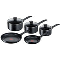 Tefal 5-Piece Induction Non-Stick Cookware Set | Titanium Coating - Black