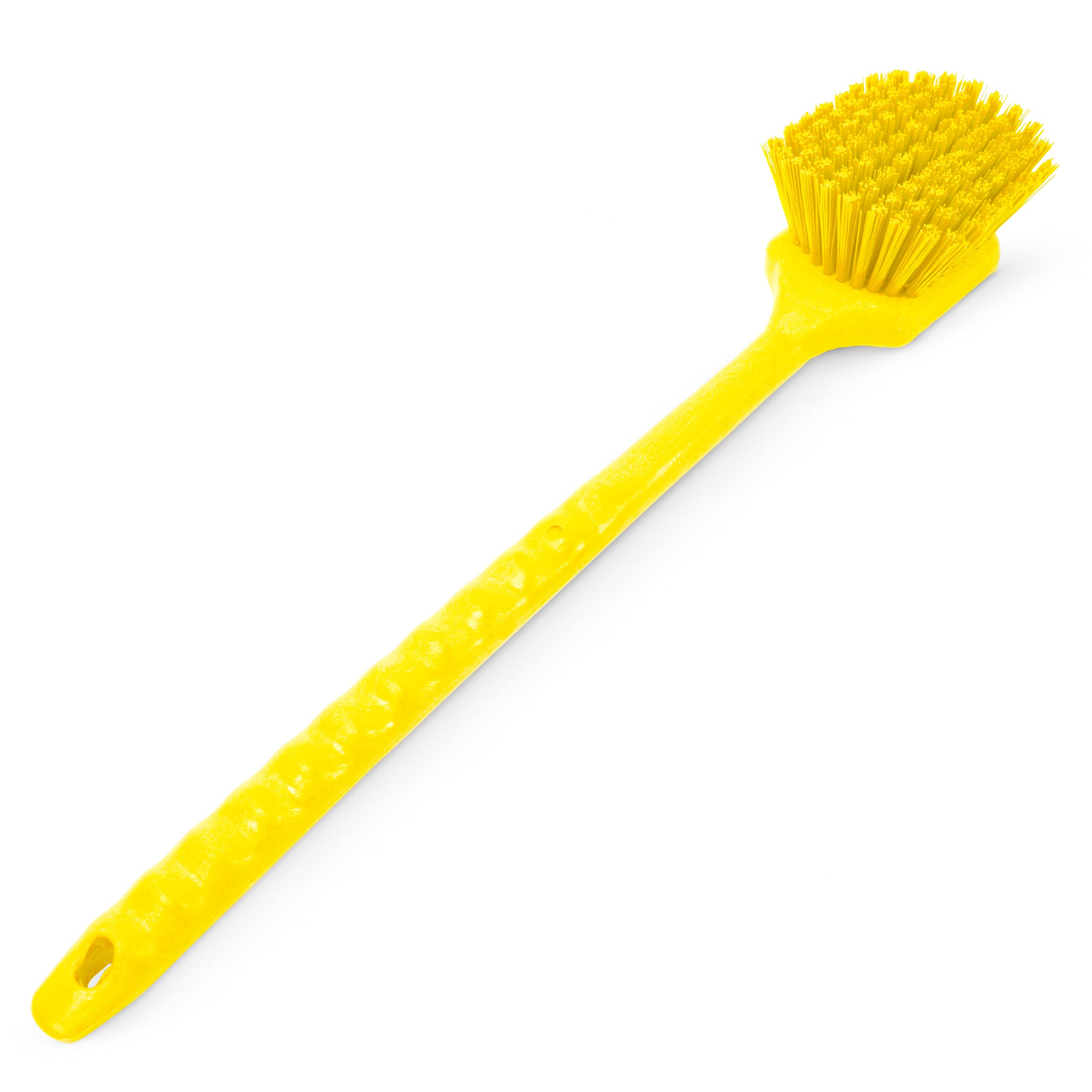 Carlisle Swivel Scrub Brush - Yellow Heavy-Duty Industrial Scrubber