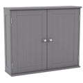 Bath Vida Priano Wall Mounted Bathroom Cabinet - Double Door Grey MDF