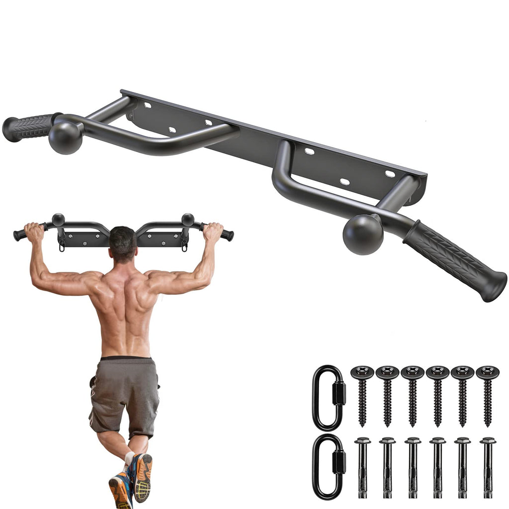 Kipika Wall Mounted Pull Up Bar – 5 Grip Positions & Ball Finger Training