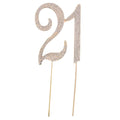 21st Birthday Cake Topper – Gold Crystal Rhinestone Decor