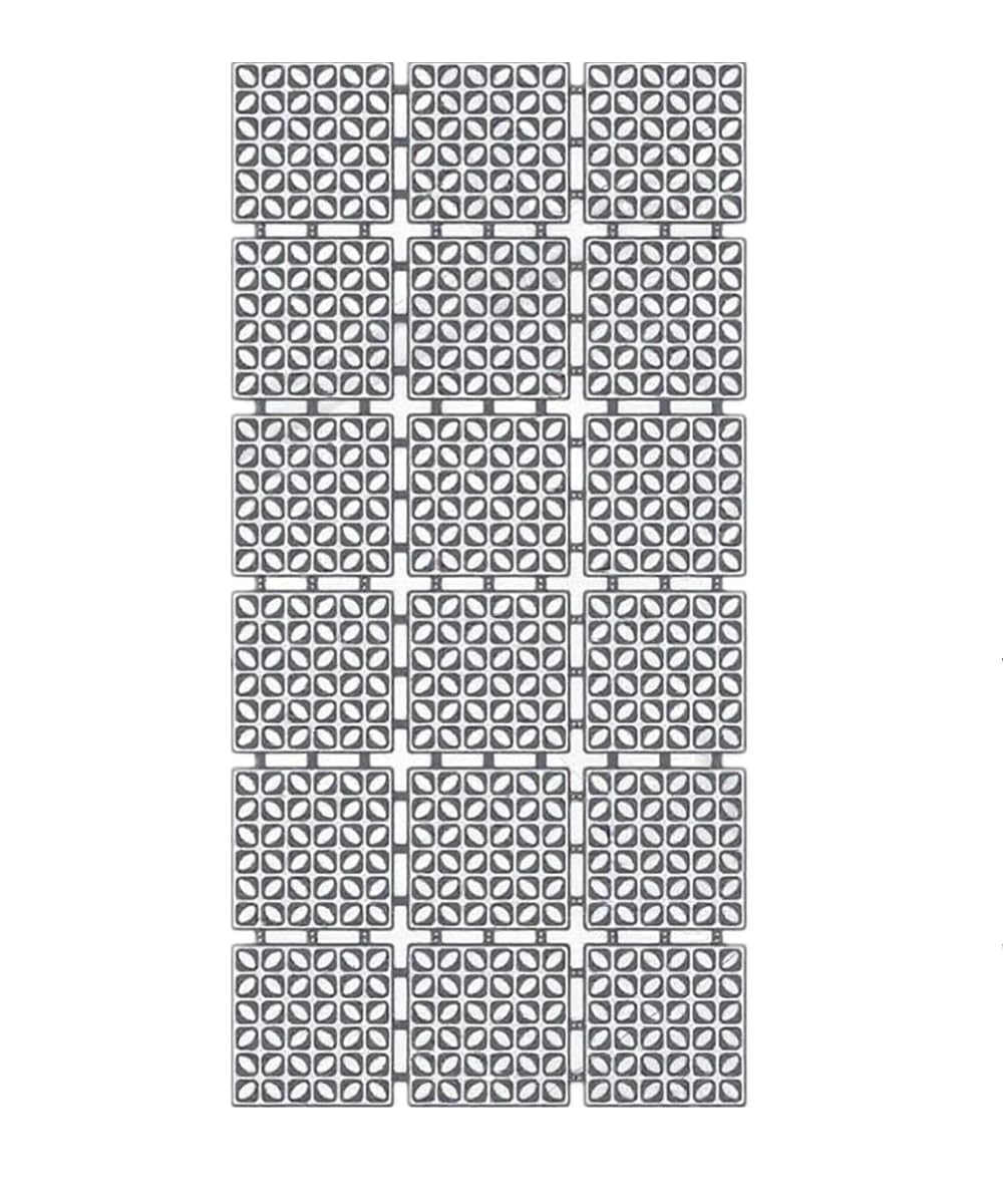 Bylphy Square Shower Mat – Non-Slip Anti-Mould TPE Mat with Suction Cups