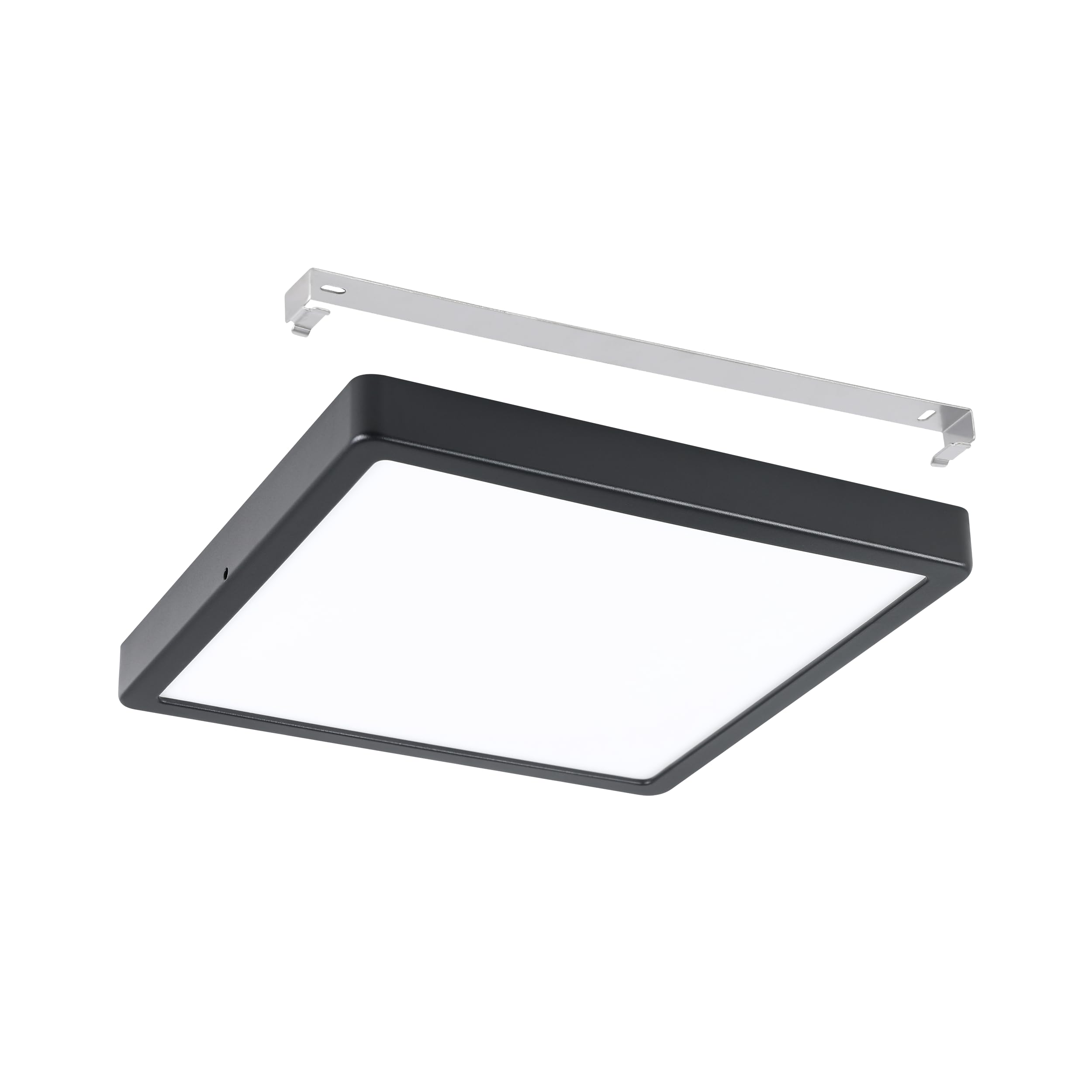Eglo Argolis 2 LED Outdoor Ceiling Light – Black Metal IP44 Warm White