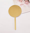 12PCS Round Gold Mirror Acrylic Cake Topper Blanks for DIY