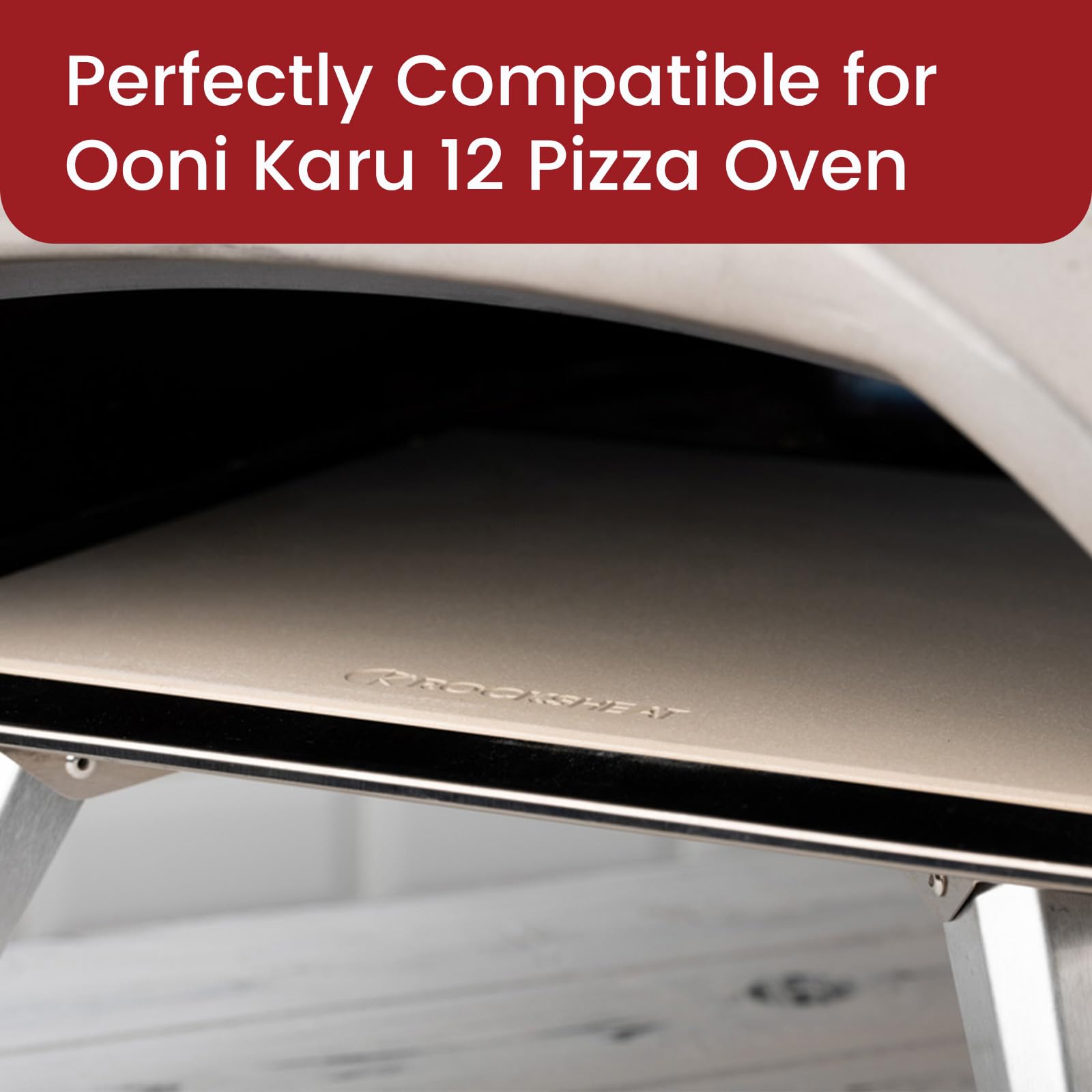 13.2" Square Cordierite Pizza Stone for Ooni 12 Oven