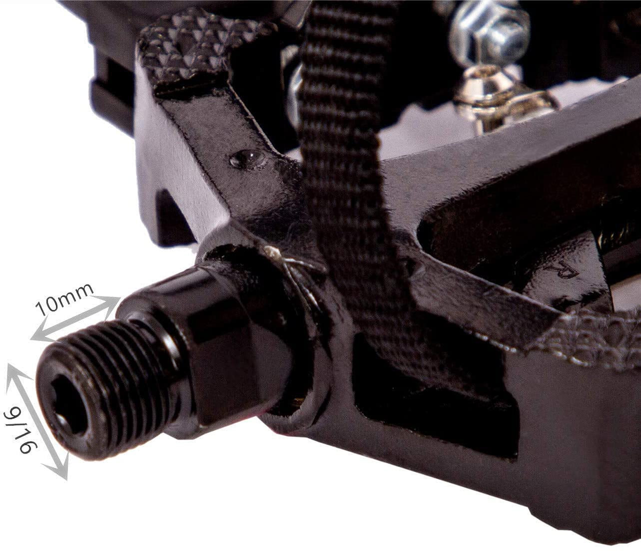 COZYROOMY Hybrid SPD Bike Pedals | 9/16" Aluminum Pedals with Toe Cages