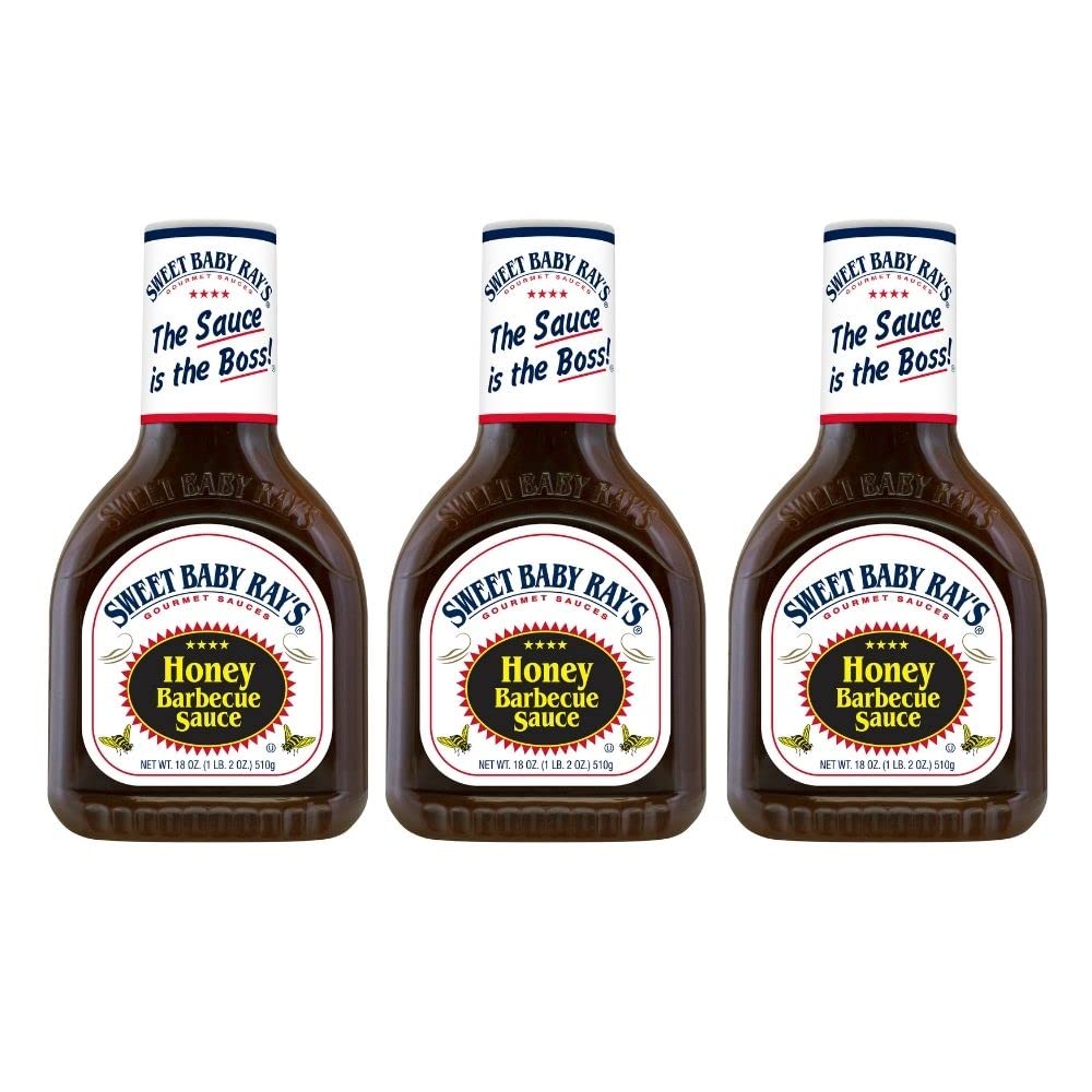 Sweet Baby Ray's Honey Barbecue Sauce – Gluten-Free BBQ (18 oz, 3 Pack)