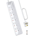 PIBEEX 5 Way Extension Lead with Individual Switches | 1.5M Power Strip