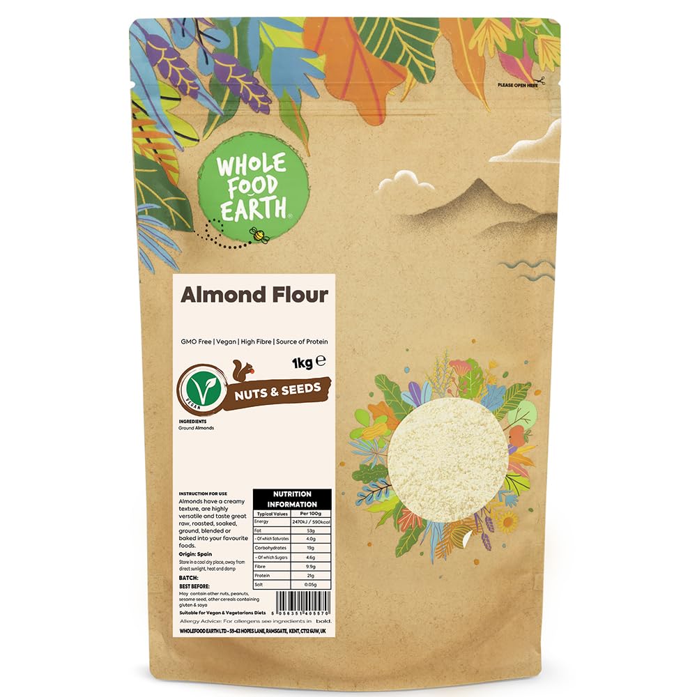 Wholefood Earth Ground Almond Flour – 1kg Blanched & High Protein