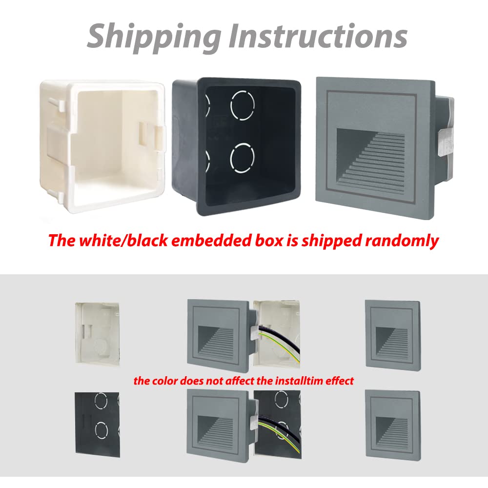 Arotelicht 8-Pack LED Recessed Stair Lights | IP65 Waterproof Grey Aluminum