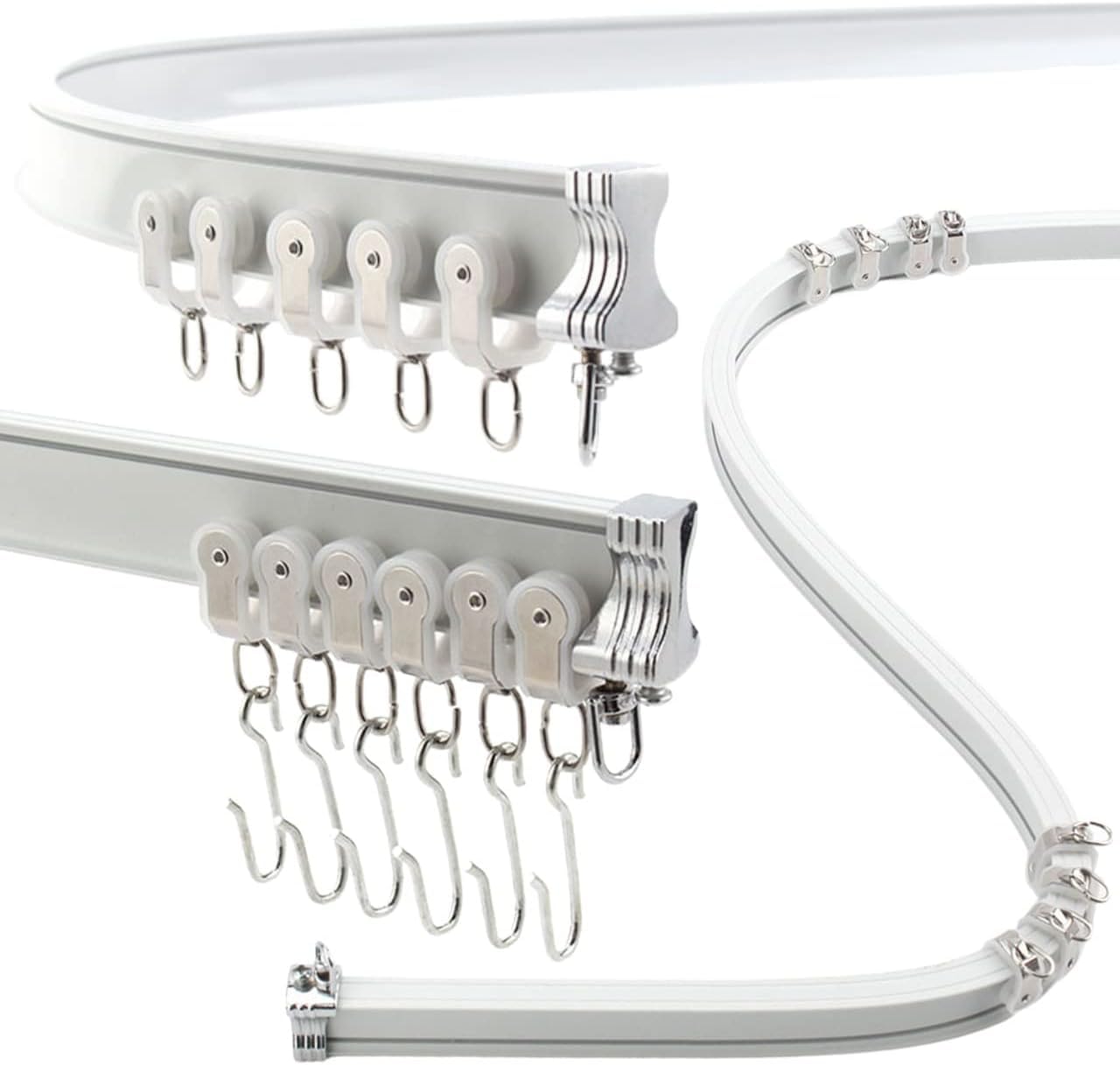 Aluminum Flexible Curtain Track | 2m Bendable Ceiling Rail